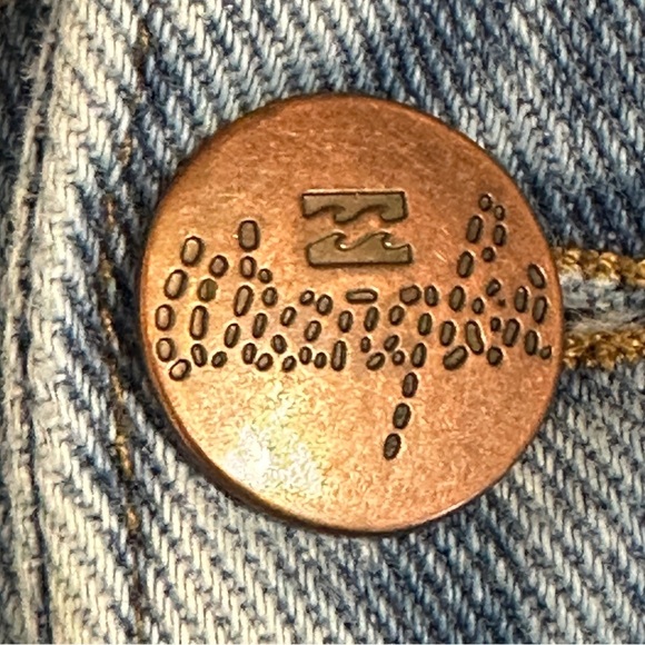 Wrangler x Billabong "Showdown" cutoff shorts, sz. 25, patches, denim, summer - Picture 3 of 11